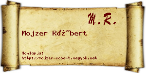 Mojzer Róbert névjegykártya