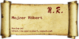 Mojzer Róbert névjegykártya