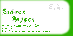 robert mojzer business card