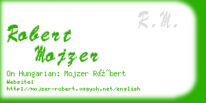 robert mojzer business card